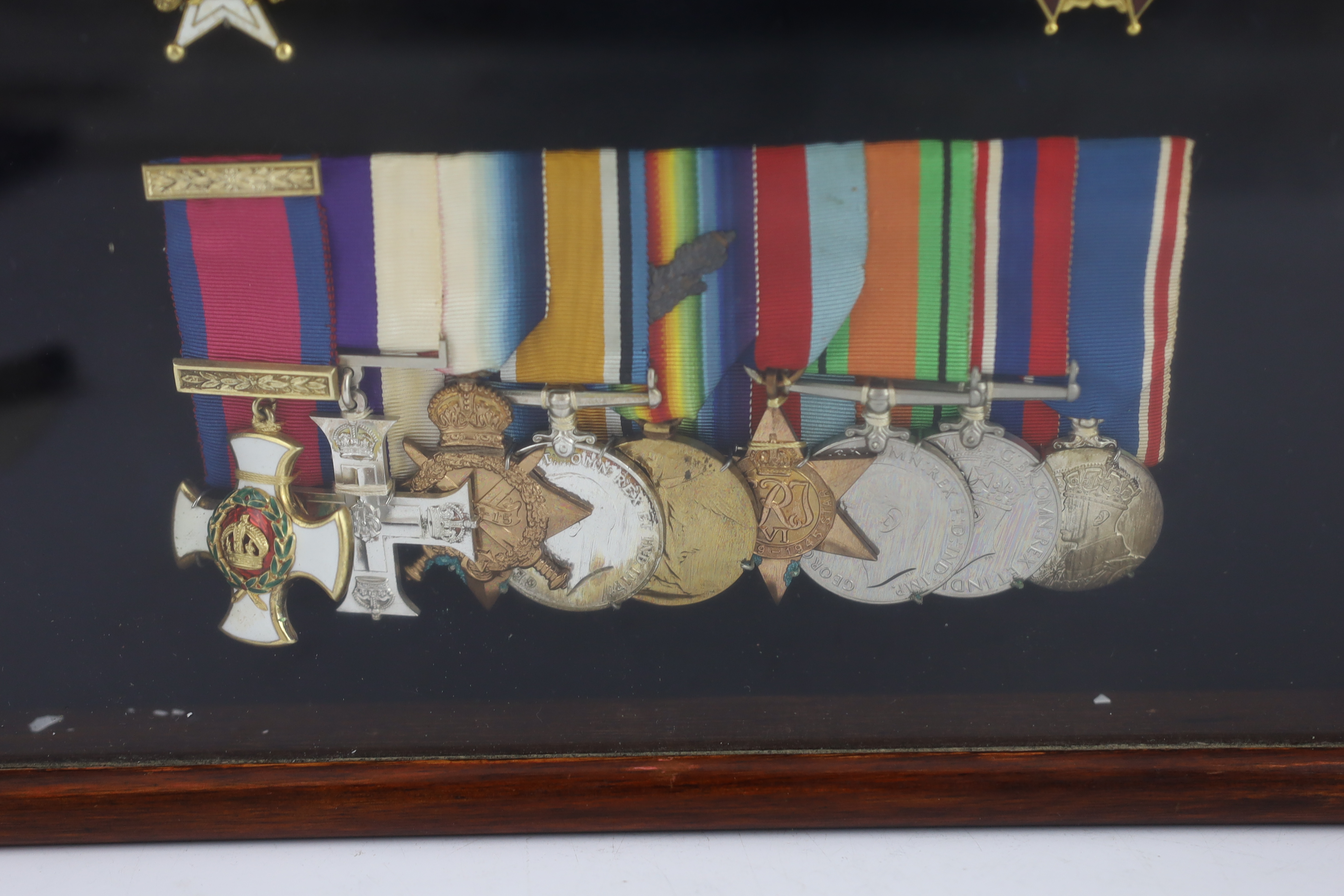 A DSO, MC medal group awarded to Major General Douglas Henry Pratt (1892-1958) of the Royal Irish Regiment, promoted towards the end of his career to Major General, as liaison in Washington D.C. where he oversaw upgrades
